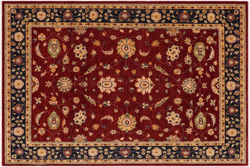 handmade Traditional Kafkaz Chobi Ziegler Red Blue Hand Knotted RECTANGLE 100% WOOL area rug 9 x 12